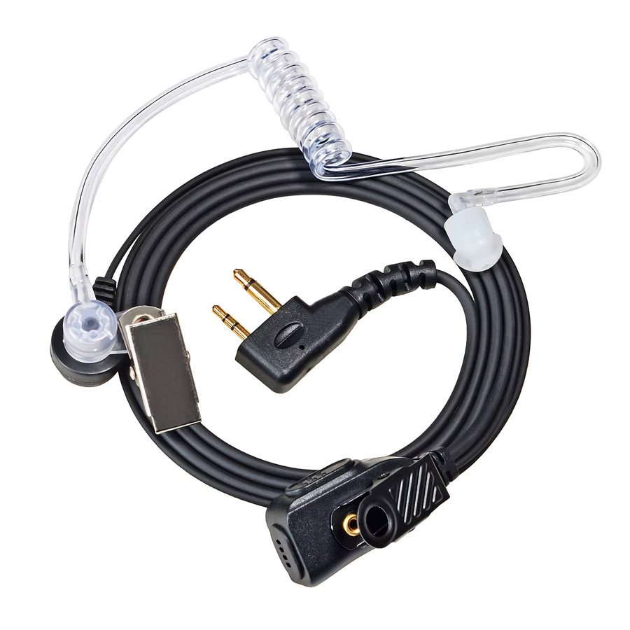 Midland Walkie-Talkie-Ohrhörer mit Kabel und Akustikspulenrohr in Schwarz und Transparent - Bild 2