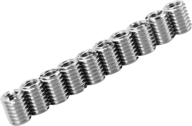 TOMTOP JMS 10-teiliges Gewindeeinsatz-Kit aus Edelstahl in Silber, Reduziermutter M5 x 0,8 auf M8 x 1,25 mit 0,4 Zoll Länge - Bild 1
