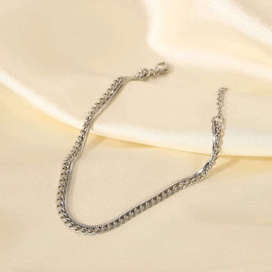 Armband Set, Messing, Silber, Unisex - Bild 2