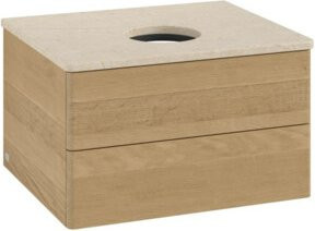 V&B Waschtischunterschrank Antao mit Beleuchtung in Honey Oak, B/T/H: 60 x 36 x 50 cm - Bild 1