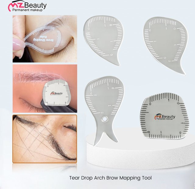 MZ Beauty Tear Drop Arch Brow Mapping Tool Augenbrauenformung Vorlage - Bild 1