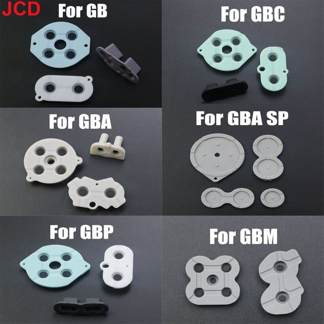 JCD Silikon-Leitknöpfe Set für GBA, GBC, GBP, GBA SP und GBM mit A-B-Tasten und D-Pad - Bild 1