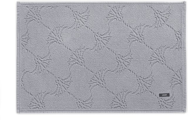 Badematte JOOP! NEW CORNFLOWER in Grau und Silber aus Baumwolle mit floralem Design, B/T: 90 x 60 cm - Bild 1