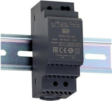 Mean Well DDR-30L-5 Netzteil und Spannungsumwandler 30 W in Schwarz - Bild 1