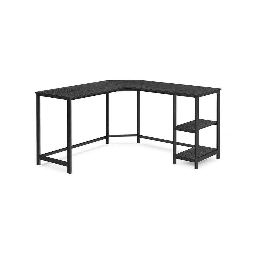 Vasagle Schreibtisch L-förmig in Schwarz mit Stahlrahmen, B/T/H: 138 x 138 x 76 cm - Bild 2