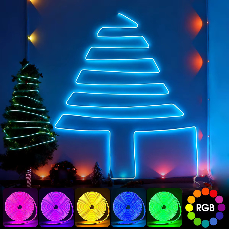 RGB Neon Flex LED-Streifen mit App- und Fernbedienung, Multicolour, Musiksynchronisierung und WiFi für Gaming-Raum und Schlafzimmerdekoration - Bild 4