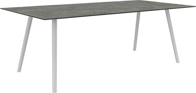 Stern Tisch Interno mit Silverstar 2.0 Flint Tischplatte, Aluminium weiß, B/T: 220 x 100 cm - Bild 1