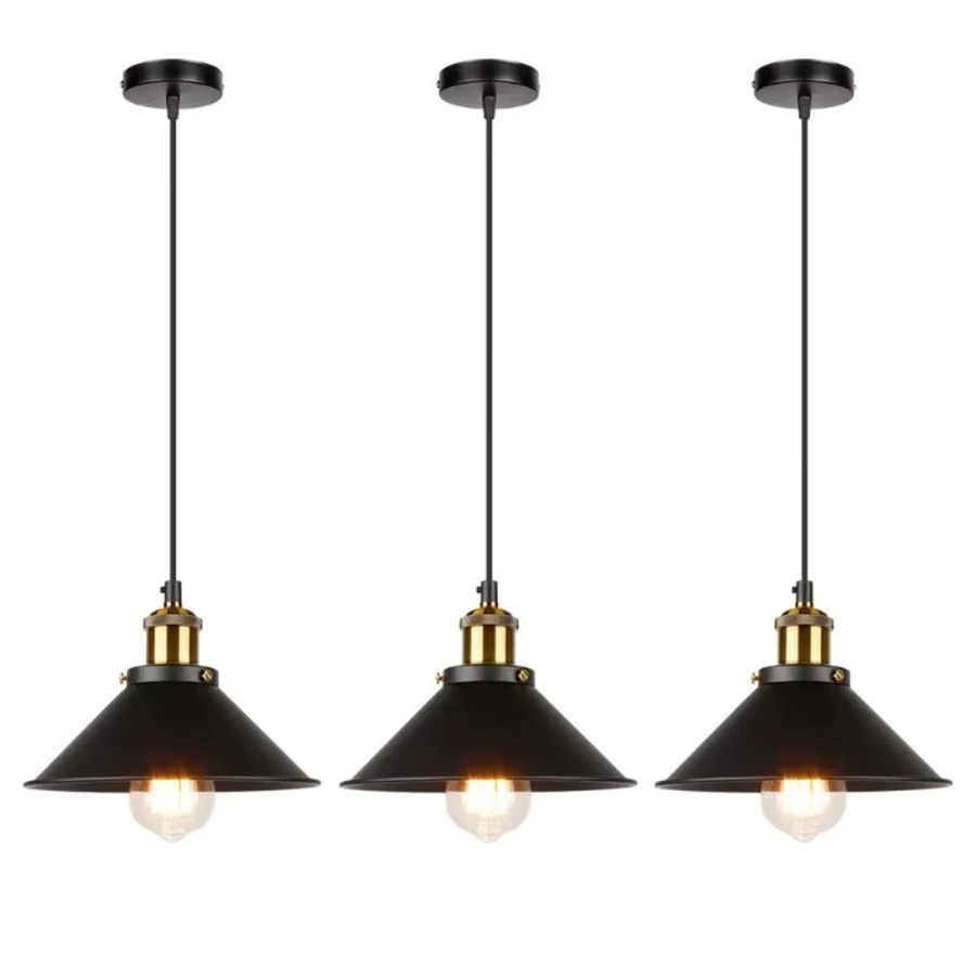 JOYINLED Nordic Industrie LED Pendelleuchte in Schwarz aus Metall für Schlafzimmer, Esszimmer und Küche - Bild 2