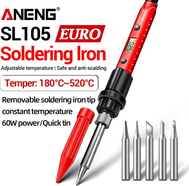 ANENG SL105 Elektrischer Lötkolben mit Digitalanzeige und einstellbarer Temperatur für professionelle Schweiß- und Reparaturarbeiten - Bild 1