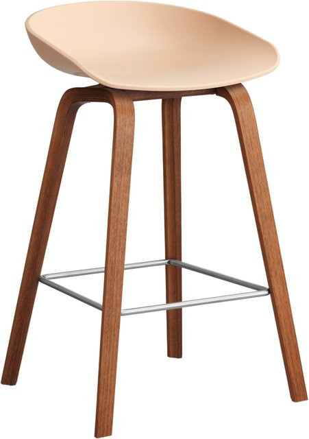 HAY About A Stool AAS 32 Hocker in Orange mit Polypropylen und Holzgestell - Bild 1