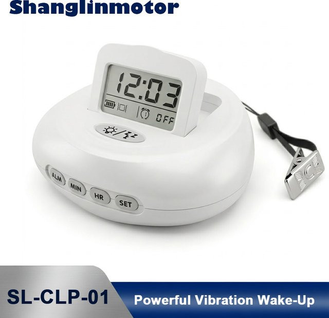 Fandeii Vibrationsalarm-Wecker in Weiß mit Bettvibrator für Tiefschläfer, Gehörlose und Hörgeschädigte, 3 unabhängige Alarme und 4 Alarmmodi mit lautem Alarmton - Bild 1