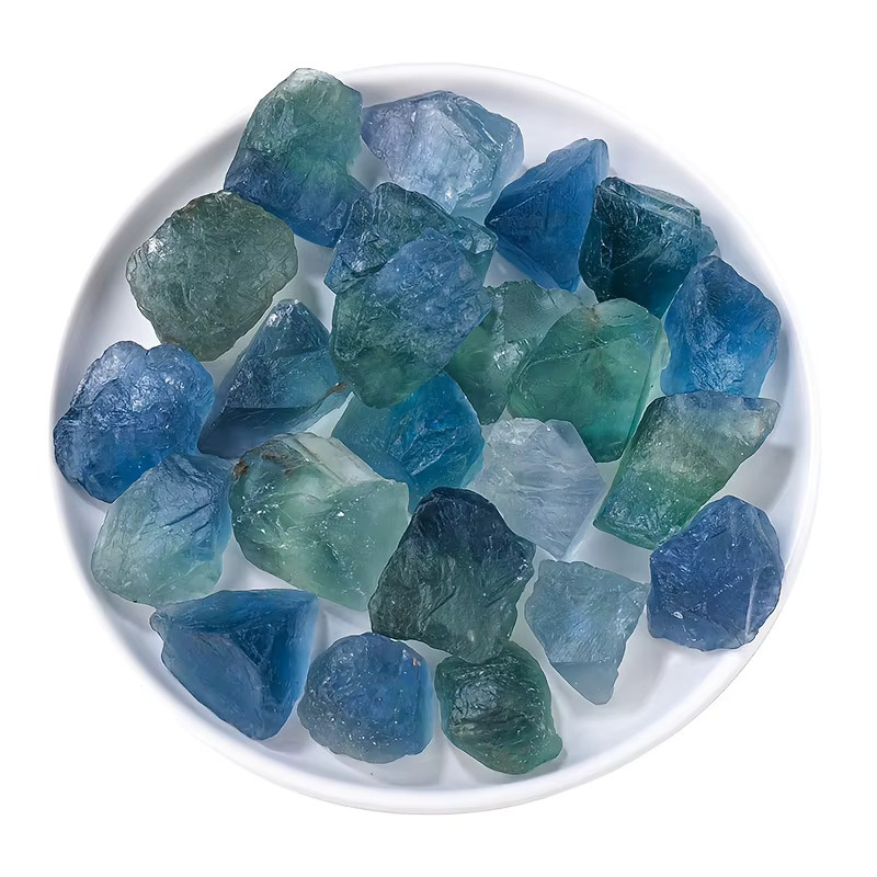 CrystalHola Blauer Fluorit-Rohstein 100 g Natürlicher Mineralkristall - Bild 4