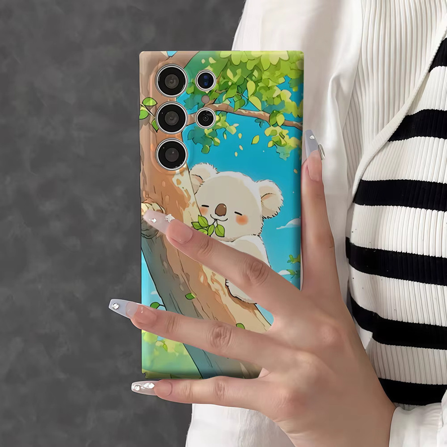 Stoßfeste Doppelschicht Handyhülle mit Koala auf Baum Motiv für Samsung Galaxy S26 S25 S24 S23 Ultra Plus in Multicolour - Bild 5