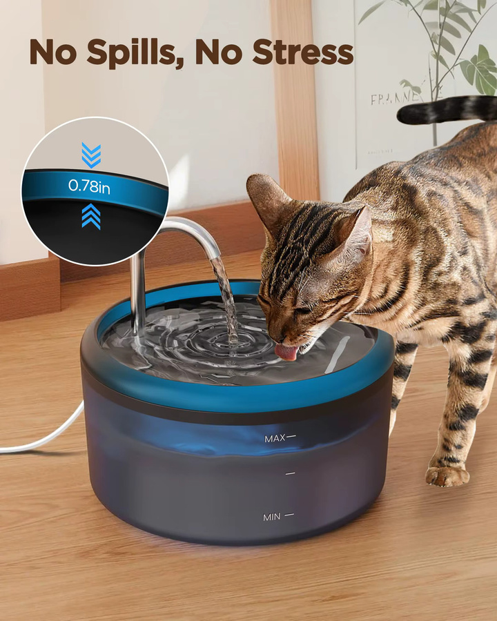 Geräuschauslösender automatischer Wasserbrunnen von ZYfeeder als Trinknapf und Wasserspender für Katzen und Hunde im Innenbereich - Bild 3
