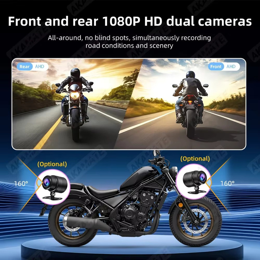 WDSZKMYF Tragbares Motorrad-Navigationsdisplay mit 3,4 bis 5,0 Zoll Bildschirm, Kabelloses CarPlay und Android Auto, GPS und Bluetooth, Schwarz - Bild 5