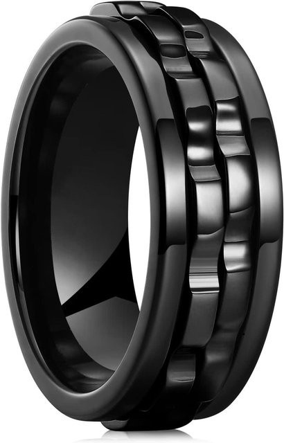 YIRAN Ring Edelstahl, grau, Herren - Bild 1