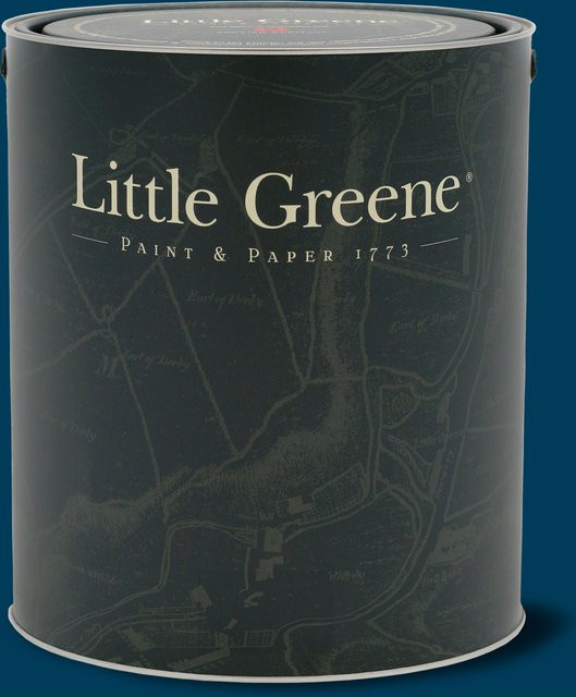 Little Greene Intelligent Floor Paint Hicks' Blue 208, wasserbasierte Bodenfarbe in Blau, satinmatt, 2,5 l - Bild 1