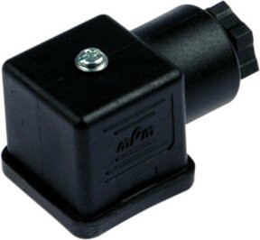 Riegler Gerätestecker mit LED, 24 V, Bauform A, Schwarz/Transparent - Bild 1