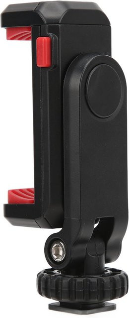 Koogeelife Handy-Halterung mit 360 Grad Drehung und Cold-Shoe-Halterung für Mikrofon oder Fülllicht, Schwarz - Bild 1
