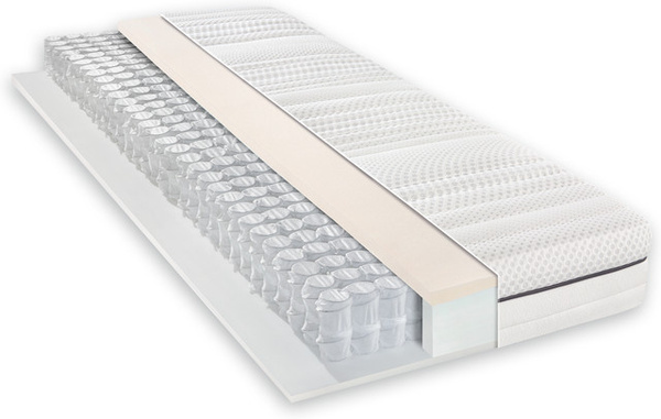 Concord Select Vitalis Spring Taschenfederkernmatratze Weiß H3 B: 100 cm, T: 200 cm, H: 23 cm