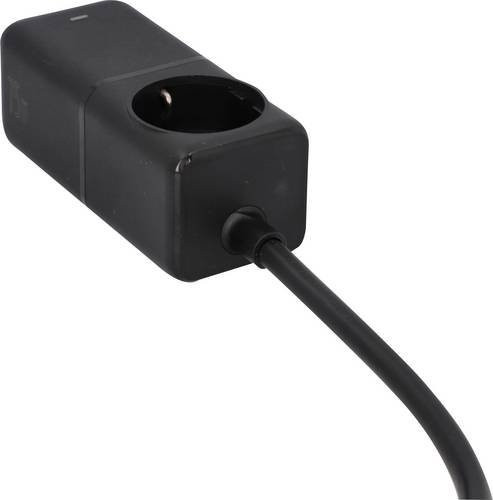 Unitec Steckernetzteil mit Schutzkontakt-Steckdose und USB-C Anschluss, Schwarz, Innenbereich - Bild 1