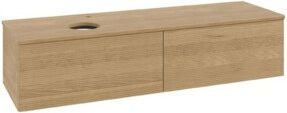 V&B Waschtischunterschrank Antao mit Frontstruktur in Eiche Honig, B/T: 160 x 50 cm - Bild 1