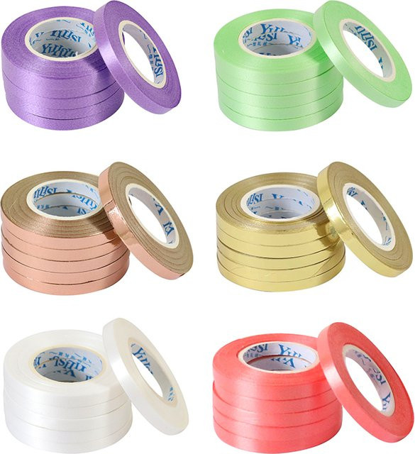 LQVYI Ballonband Satinband Gold, 10 Rollen, Breite: 5 mm, Länge: 10 m pro Rolle - Bild 1