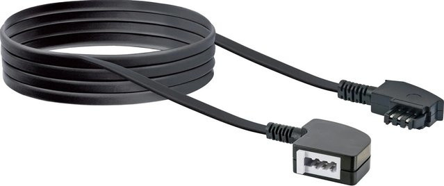 Schwaiger TAE Verlängerungskabel universal Schwarz - Bild 1