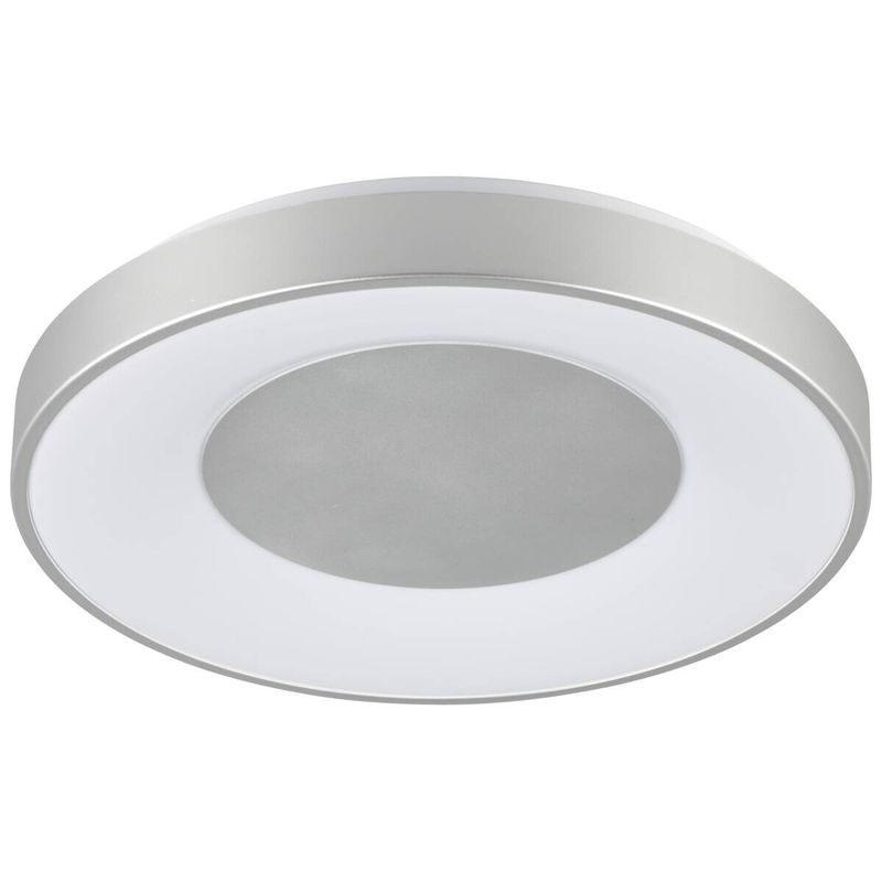 Reality Deckenleuchte California LED aus Kunststoff in Silber und Weiß, rund, H: 7 cm, D: 38,5 cm - Bild 2
