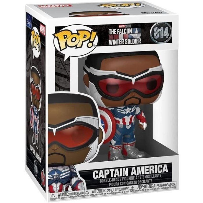 Funko Pop! Captain America aus The Falcon and the Winter Soldier als dekorative Figur in Blau und Mehrfarbig - Bild 3