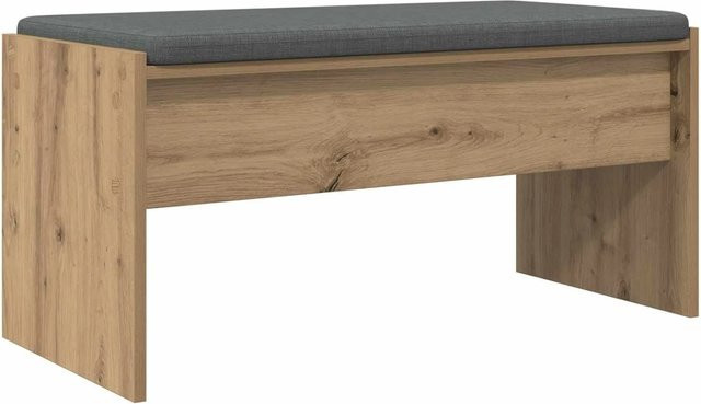 vidaXL Flurbank mit Kissen in Artisan-Eiche, modern, B/T/H: 83 x 38 x 40 cm - Bild 1