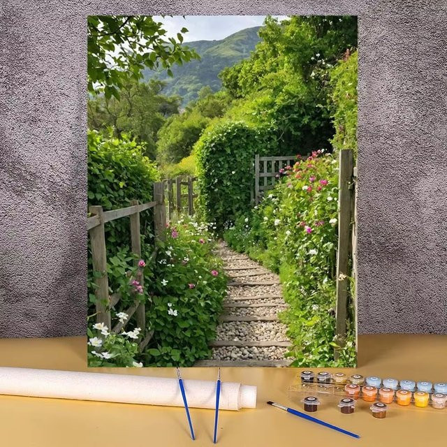 KAYOU Malen nach Zahlen Set für Erwachsene mit Waldsee Motiv als DIY Wanddekoration in Multicolour - Bild 1