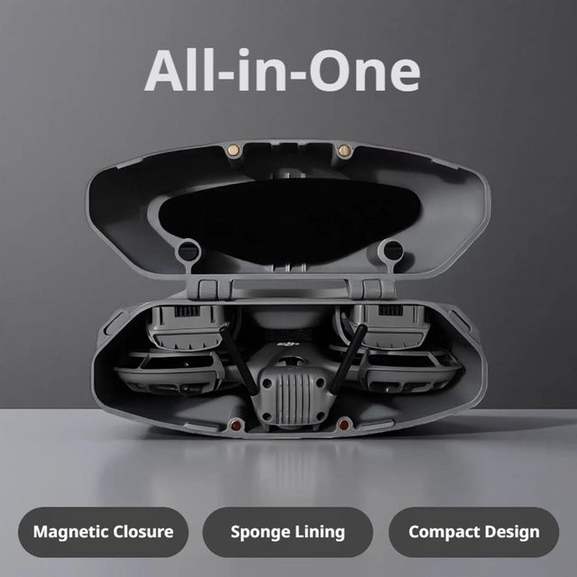 DJI Neo2 Multifunktionale Magnetische Aufbewahrungsbox mit Schaumstoff-Schutzhülle in Grau - Bild 1