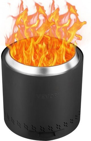 VEVOR Rauchfreier Feuerstellenofen aus Edelstahl SUS430 mit abnehmbarer Aschepfanne, Durchmesser: 39,6 cm, Höhe: 39,4 cm - Bild 1