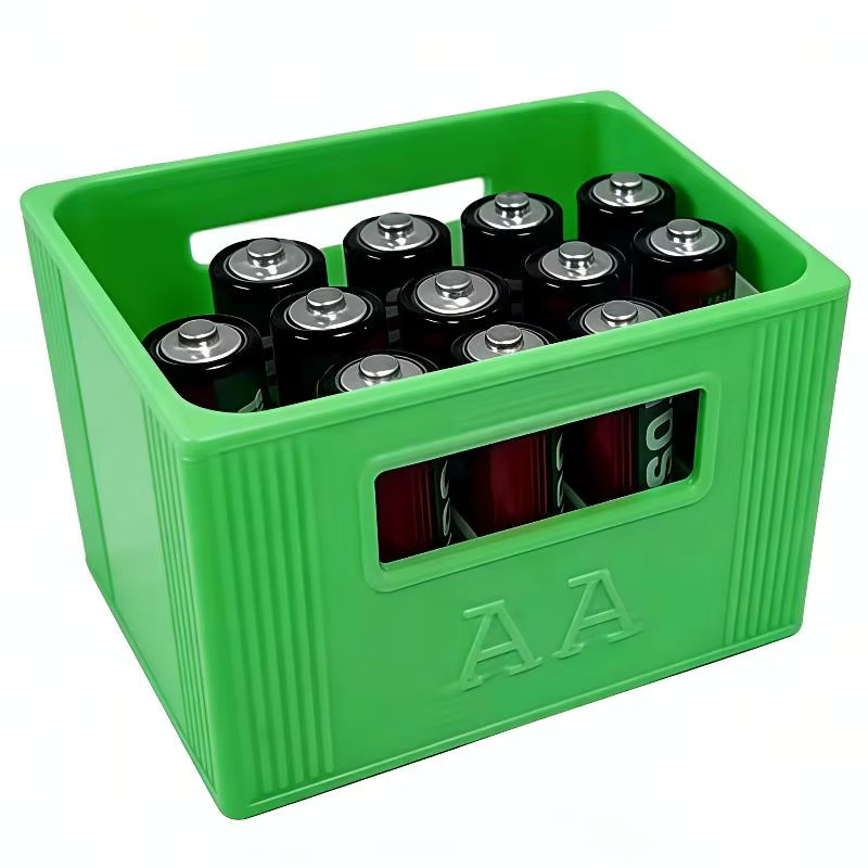 SDJZT Großraum-Organizer aus Kunststoff mit 30/20 Fächern für AAA/AA-Batterien, Grün - Bild 2