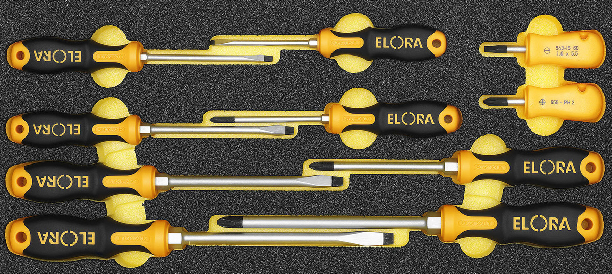 Elora QUATROLIT 2K-Schraubendreher-Satz ELORA-OMS-7, 10-teilig, multicolour - Bild 1