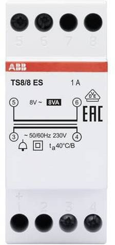 ABB 2CSM228595R0812 Klingel-Transformator 8V 1A in Weiß - Bild 1