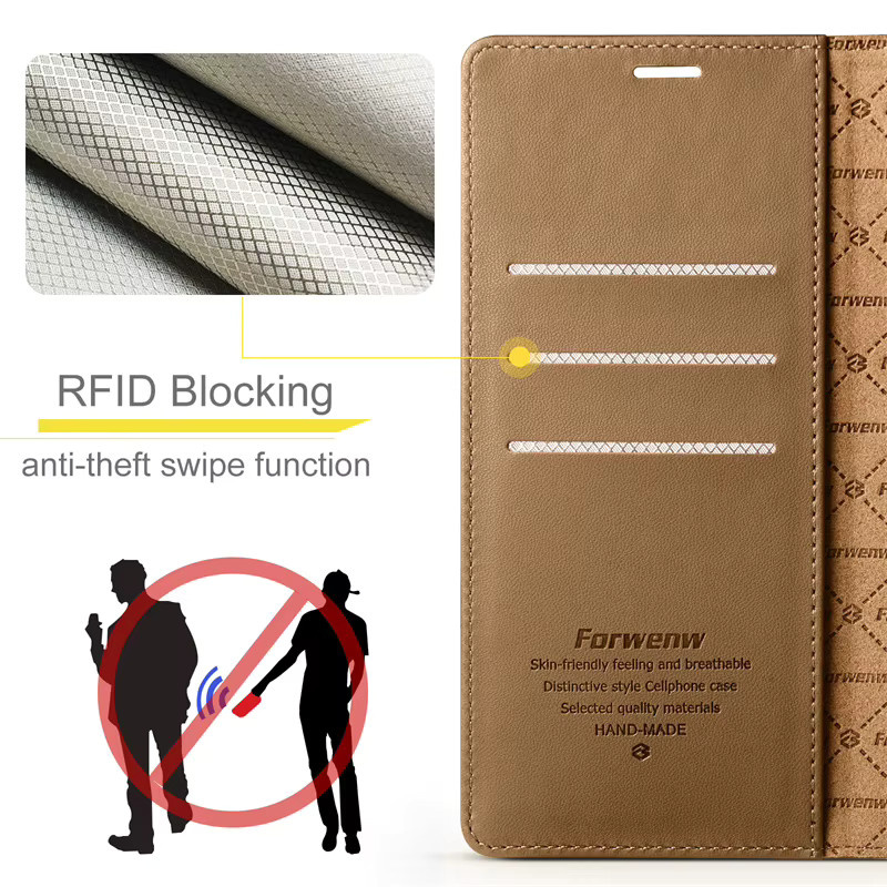 Retro Magnetische Lederhülle für Samsung Galaxy S25 S24 S23 S22 S21 A15 A25 A35 A55 A16 A36 A56 als Brieftasche mit Kartenfach in Schwarz - Bild 2