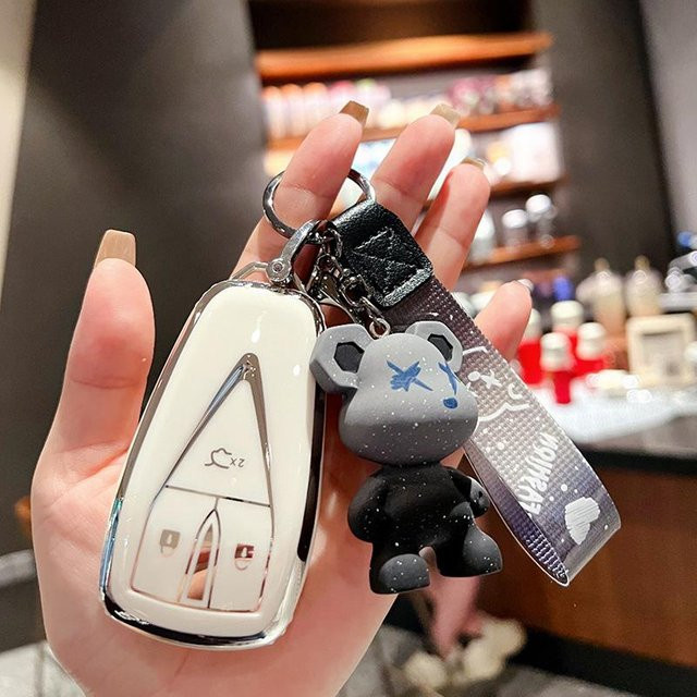 TPU Schlüsselhülle für Changan CS35 Plus CS55 Plus CS75 Plus Eado UNI-T Oushang X5 X7 EV in Schwarz, Weiß, Grau oder Lila - Bild 1