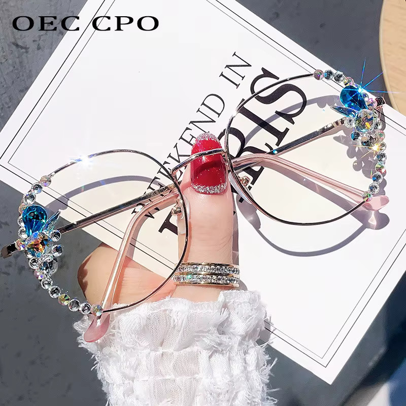 OEC CPO Korrektionsbrille, quadratisch, Metall, Vollrand, silber, Damen - Bild 2