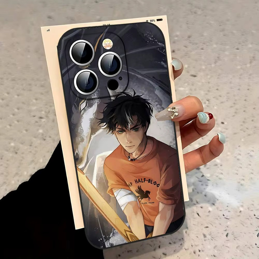 Handyhülle Anime Percy Jackson in Schwarz für iPhone 17, 16, 15, 14, 13, 11 Pro Max, Plus, X, XR, XS Max und Mini - Bild 6