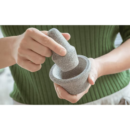 Handmörser aus Keramik von Manufaktur Denk in Grau - Bild 2