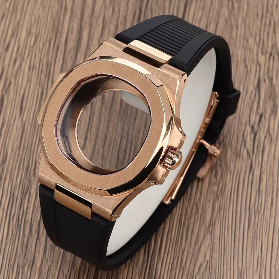 Uhrengehäuse Roségold PVD, Kautschukarmband, Saphirglas, 40 mm - Bild 2