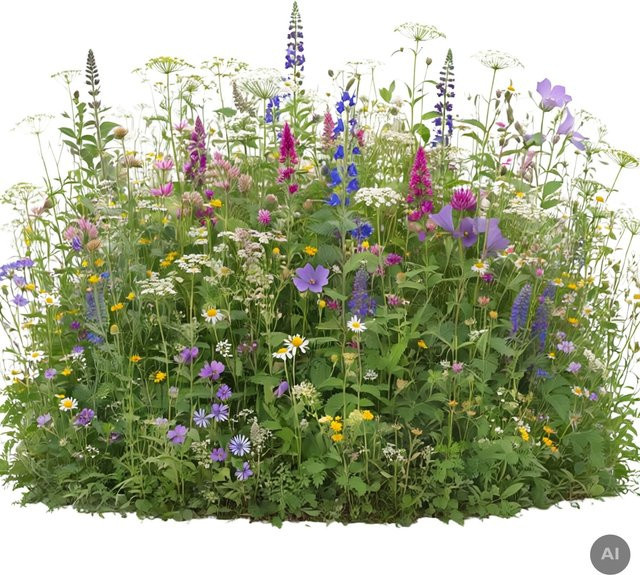 LaCaTho Glühwürmchenmischung Samen für bunte Wildblumen und Bienenweide, 10000 Samen, Mehrfarbig - Bild 1