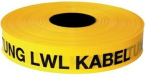 KELMAPLAST Trassen-Warnband Achtung LWL-Kabel gelb 250 m - Bild 1