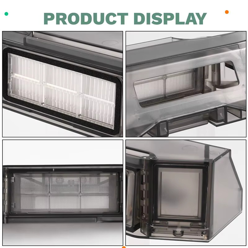 Dreame B69A Staubbox mit HEPA-Filter Zubehör für L20 Ultra und L30 Ultra Saugroboter in Grün und Transparent - Bild 3