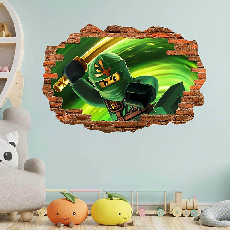 Yesido Ninjago Wandaufkleber aus PVC für das Kinderzimmer, selbstklebend, Mehrfarbig - Bild 2