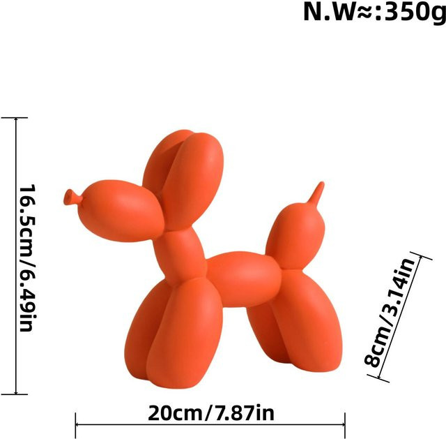 Yiran Furniture Ballonhunde Ornament aus Harz in modernem nordischem Design für Wohnzimmer und Schlafzimmer - Bild 1