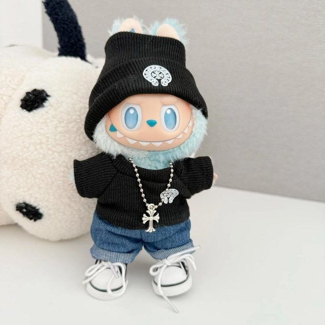 Toys D Labubu Puppenkleidung Mode Trend Set mit Halskette und Schuhen - Bild 1