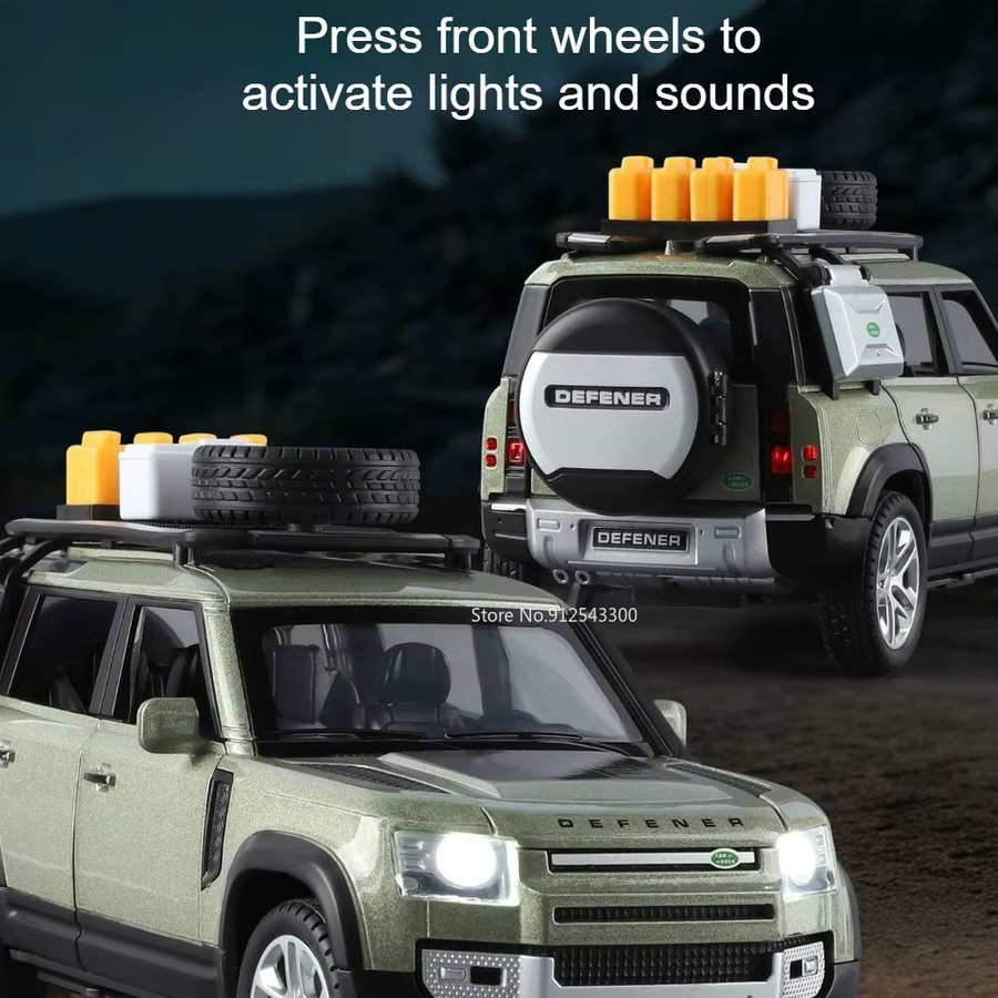 RMZ city Land Rover Defender 110 Range Rover SV, Automodell, 1:24, mit Licht und Sound - Bild 3